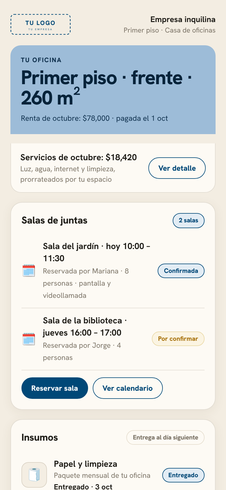 Oficinas: pisos y salas